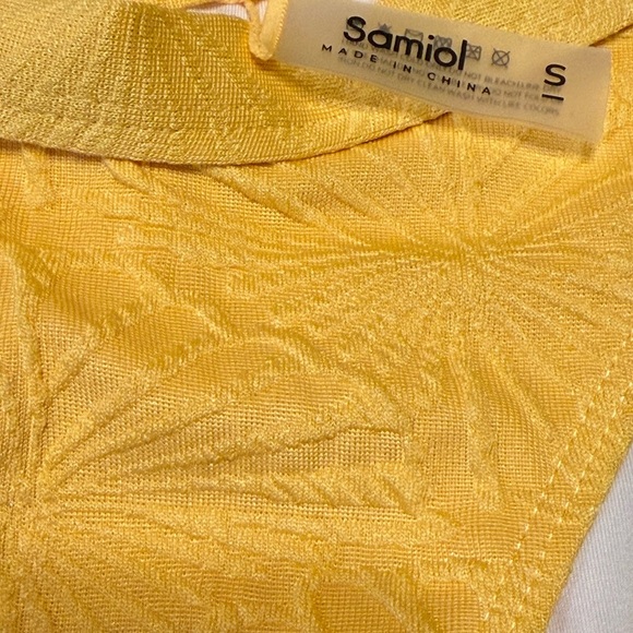 Samiol, New with tags. Size Small. Yellow 2 piece bikini set. - Picture 2 of 3